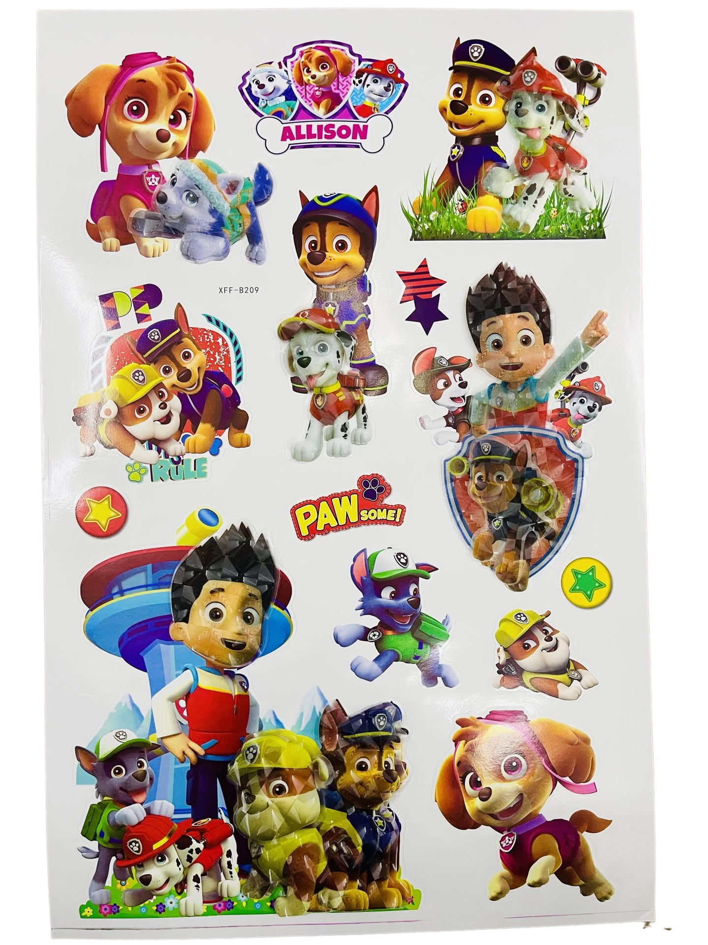 Autocollant mural enfant 3D